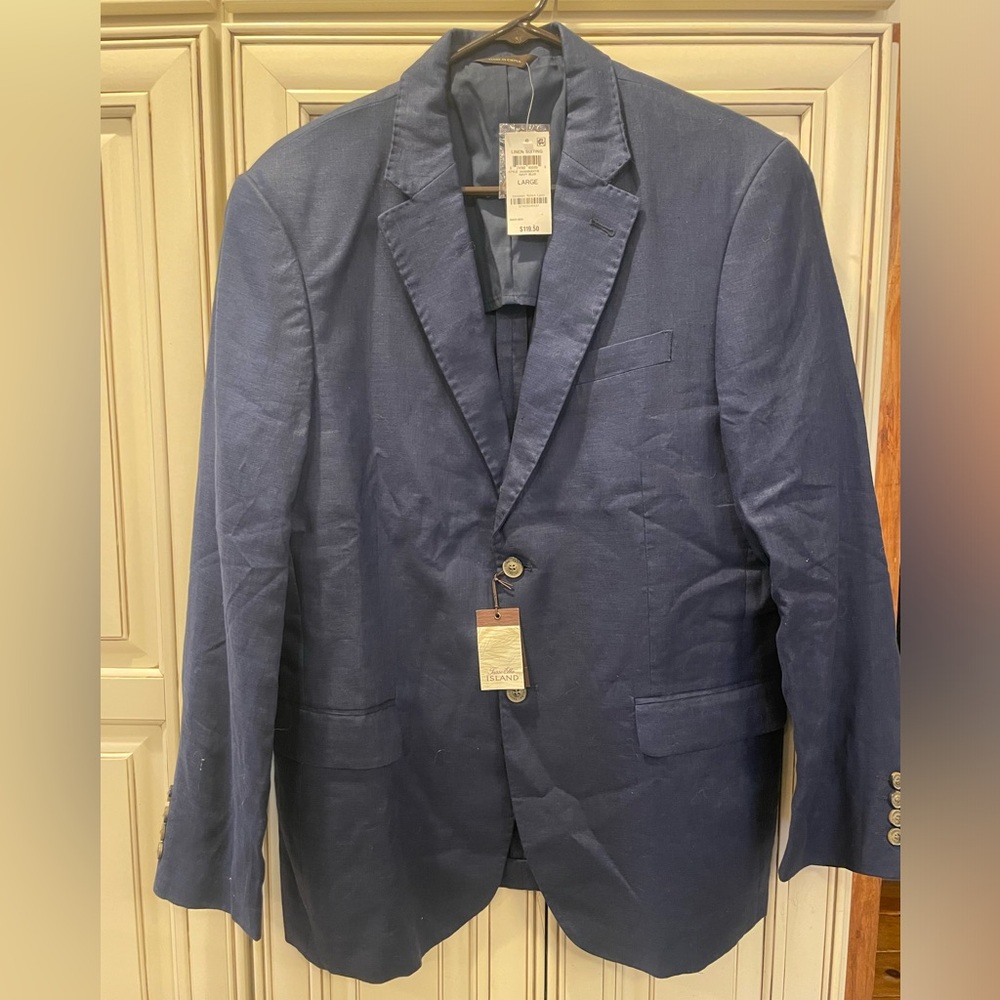 NWT Men’s Linen Navy Blazer size Large